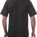 Pro Club Men's Heavyweight Cotton Short Sleeve Crew Neck T-Shirt (Black)
