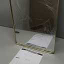 Fundin Stainless Steel Bathroom Medicine Mirror Cabinet with Matt Black Framed Door, Multi Shelves, 15x21 inch