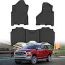 All Weather Floor Mats for 2013-2018 Dodge Ram 1500/2500/3500 Crew-Cab, 2019-2024 for Dodge Ram 1500 Classic Crew Cab, TPE Floor Liners Anti-Slip Full Set Mats for Ram 1500/2500/3500 Accessories