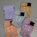 Reusable Washable Dog Diapers Female, Highly Absorbent Doggie Diapers, Size Adjustable Puppy Diapers for Dog Period Panties(5 Pack) (Small)