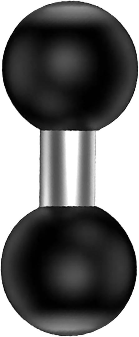 1 inch Ball Mount Base Adapter to 1" Ball Extension Arm Compatible with RAM Mount B Size Standard Dualball Socket Arms for Bike/Motorcycle/Camera/GPS (Black1)
