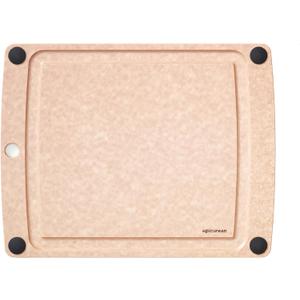 Epicurean All-In-One Cutting Board with Non-Slip Feet and Juice Groove, 14.5" 11.25", Natural/Black