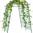 AGTEK 87in Garden Arch Trellis for Climbing Plants, Garden Arches Support Structure, Tall Metal Garden Tunnel Trellises Archway for Climbing Vine, Vegetable, Fruit, Flower, Squash Arbors, 65"W x 87"H