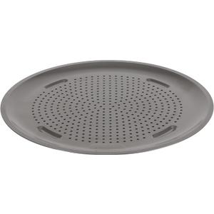 GoodCook AirPerfect 14" Insulated Nonstick Carbon Steel Pizza Pan with Cutting Guides, Perforated Nonstick Pizza Pan, Gray