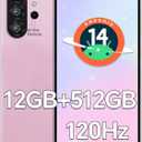 D56 Ultra 5G Unlocked Phones, Smartphone Android 14, 12GB+512GB Unlocked Android Phones, Snapdragon888, 5000mAh, 48+108MP Camera, 6.8“ HD Screen, Bluetooth WiFi,Dual SIM+Memory Expansion,Pink