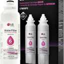 LG LT800P2 6-Month / 200 Gallon Refrigerator Replacement Water Filter, 2 Count (Pack of 1), White