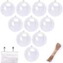 Fillable Clear Christmas Ornaments Balls, 10Pcs 3.5 inch Empty Clear Plastic Ornaments to Fill for DIY Crafts, Christmas Tree Decorations for Home Party Supplies