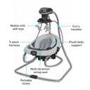 Graco DuetSoothe 2-in-1 Portable Baby Swing & Rocker, Sapphire | Easy Carry Handle, 3 Swinging Directions, 6 Speeds, Soothing Sounds, Comfortable Baby Body Support & Recline
