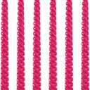 6 Pcs Rose Red Spiral Taper Candles, 10 Inch Unscented Dripless Twisted Candlesticks, Decoration for Dinner Party Wedding Holiday Celebration Supplies