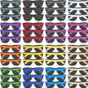 48 Pack 16 Colors Neon Party Sunglasses, 80s Retro Style Party Favors Sun Glasses Bulk for Carnival, Summer Pool Toys, Goody Bag Stuffers, Boy and Girl Beach Party Supplies, Birthday, School Gift