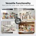 Under Sink Organizer 2-Pack, Metal Under Sink Organizer for Kitchen & Bathroom, Multi-Use Under Sink Storage Rack for Cleaning Supplies and Bathroom Essentials (White)