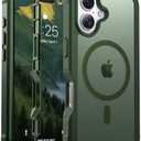 jaroco Magnetic for iPhone 16 Case, [Compatible with MagSafe][Military Grade Drop Protection][Heavy Duty Protection][Non-Slip][Shockproof] 2-Layer Durable Bumper Phone Case 6.1''-Army Green