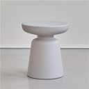 PP Sofa Side Table, Small Creative Round End Table, Plastic Circle Coffee Table, Modern Accent Table for Bedroom, Living Room, Small Spaces (Gray)  