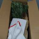 3ft Pre-Lit Premium Artificial Christmas Tree with 80 LED Lights Frazer Fir Mini Xmas Trees, Cement Burlap Base Basin, for Home Tabletop, Green