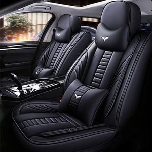 for Honda CR-V 2005-2025 Car Seat Covers, Full Coverage Customized Seat Covers Premium Leather Waterproof Stain-Resistant Easy to Install (Full Set with Pillows, Black)