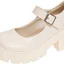 Women's Platform Mary Janes Chunky Heel Ankle Strap Uniform Dress Shoes Heeled Gothic Lolita Oxfords, Size: 9