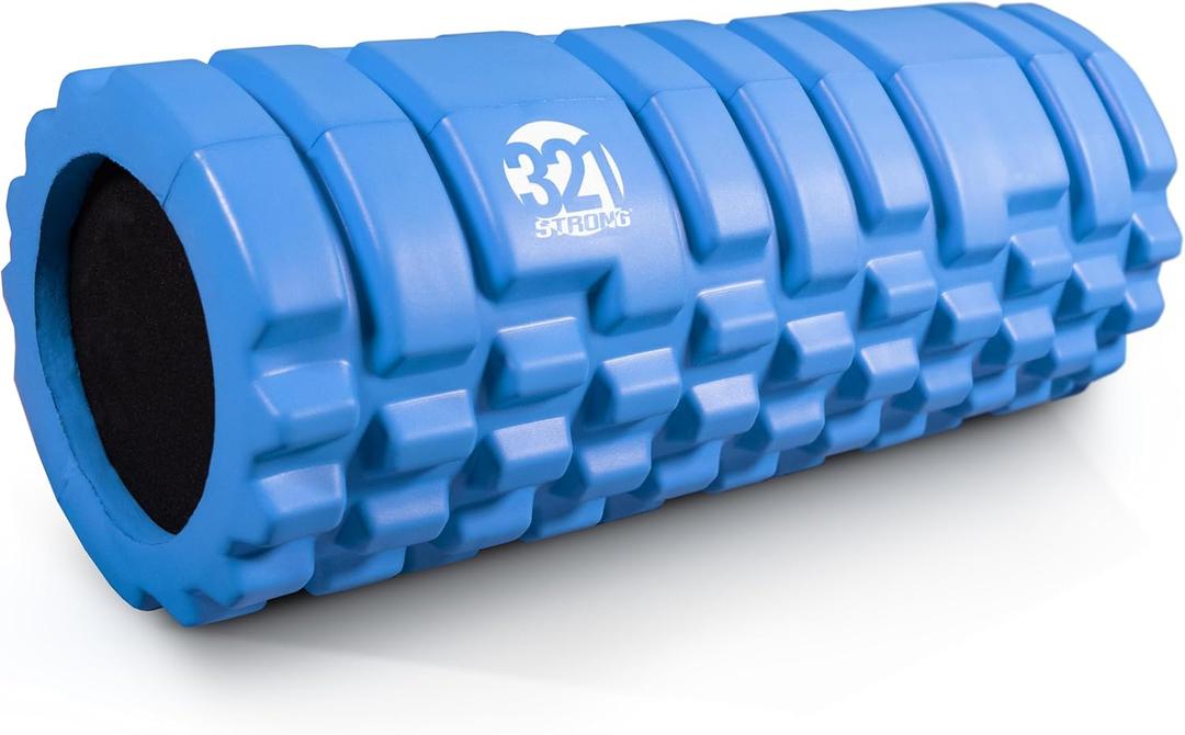 321 STRONG Foam Roller - Medium Density Deep Tissue Massager for Muscle Massage and Myofascial Trigger Point Release, with 4K eBook (Blue)