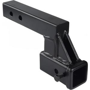 864122 Trailer Hitch Riser 2 inch Receiver Hitch Extension with 4-1/4 inch Rise/Drop, Solid ShankHitch Pin Kit Included (4.25" Drop/rise)