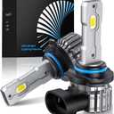 9006/HB4 LED Bulbs, 9006 Fog Lights Bulb, 30000LM 6000K Cool White Fanless 1:1 Mini Size, Plug and Play, Pack of 2