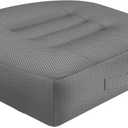 ESMING Car Booster Seat Cushion with Adjustable Height for Short Drivers, Tailbone Pain Relief, Breathable Mesh Memory Foam for Truck SUV Office Chair 15.7x15.7x4.7 Inches - Gray