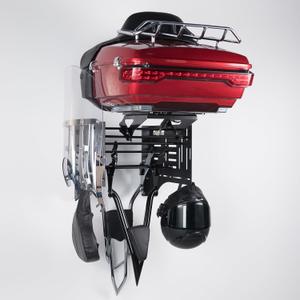 Mofun Wall Mount Storage Rack Detach Depot Wall Rack Compatible with Harley Detachable And Products Including Tour Pack Mounting Racks, Sissy Bars, Luggage Racks, Rider Backrests Windshields