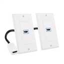 Cable Matters 2-Pack 1-Port 8K HDMI Wall Plate, Supports [8K@60Hz, 4K@120Hz, VRR, ALLM, HDR, HDCP 2.3], HDMI Wall Outlet, White