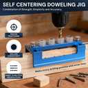 Ultimate Dowel Jig Kit & Biscuit Jointer Set-Adjustable Doweling Jig with 4 Titanium Drill BitsDepth Stops & Clamp for Precision WoodworkingJoinery!(With drill bit)