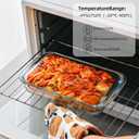 3 Pack High Borosilicate Glass Baking Dishes for Oven,(2.3QT,1.6qt,1.0QT),Rectangular Bakeware Sets,Deep Glass Casserole Dishes with Handle for Microwave,Oven,Baking,Meal Preparation