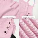 PRETTYGARDEN Overall Jumpsuit For Women 2025 Summer Casual Wide Leg Sleeveless Button Striped Jumpsuits Trendy Outfits (XX-Large)