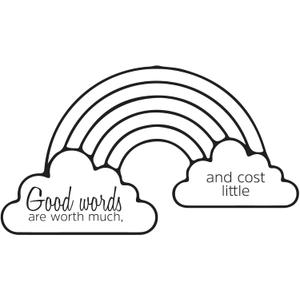 Children Good Words are Worth Much Uplifting Quote Wall Decal Decoration and Cost Little Kind Life Quotes Cute Rainbow Lasts Years and Easily Removable - Size: 40 in(W) x 24 in(H)