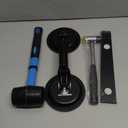 4-Piece Floor Gap Fixer Tool Set with Aluminium Suction Cup & Rubber Mallet Hammer, Fixer Tool for Laminate Floor Gap RepairDo not use on scraped or uneven floors (4-PIECE)