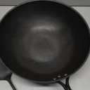 WANGYUANJI 12.6" Carbon Steel Wok with Lid & Spatula - Gift Ready Packaging, Precision Spun Iron Stir Fry Pan for 3-4 People - Flat Bottom, Nitrided Rust-Resistant Surface (Requires Seasoning)