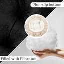 Bar Stool Covers Set of 2, Stool Covers Round with Elastic Band Pad, Soft Stool Seat Covers, Nonslip and Washable, 12 Inch, Beige