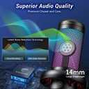 TONOR Gaming Microphone Set with Boom Arm, Vocal Condenser Microphone for PC with Stand, USB Mic with controllable RGB Light, One Tap Mute, Volume Control, for Discord, Twitch Streaming, TC310+