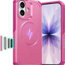 ESR for iPhone 17 Case, 7X Military-Grade Drop Protection, Shock-Absorbing Rugged Cover with Camera Control Button, MagSafe Accessories Compatible, Cyber Series, Rosy Pink