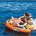 WOW Sports - Glider Inflatable Towable Tube w/ Flex Seating - 1 - 2 Riders - Perfect For Kids & Adults - Soft Top Deck Tube - Boating Accessory