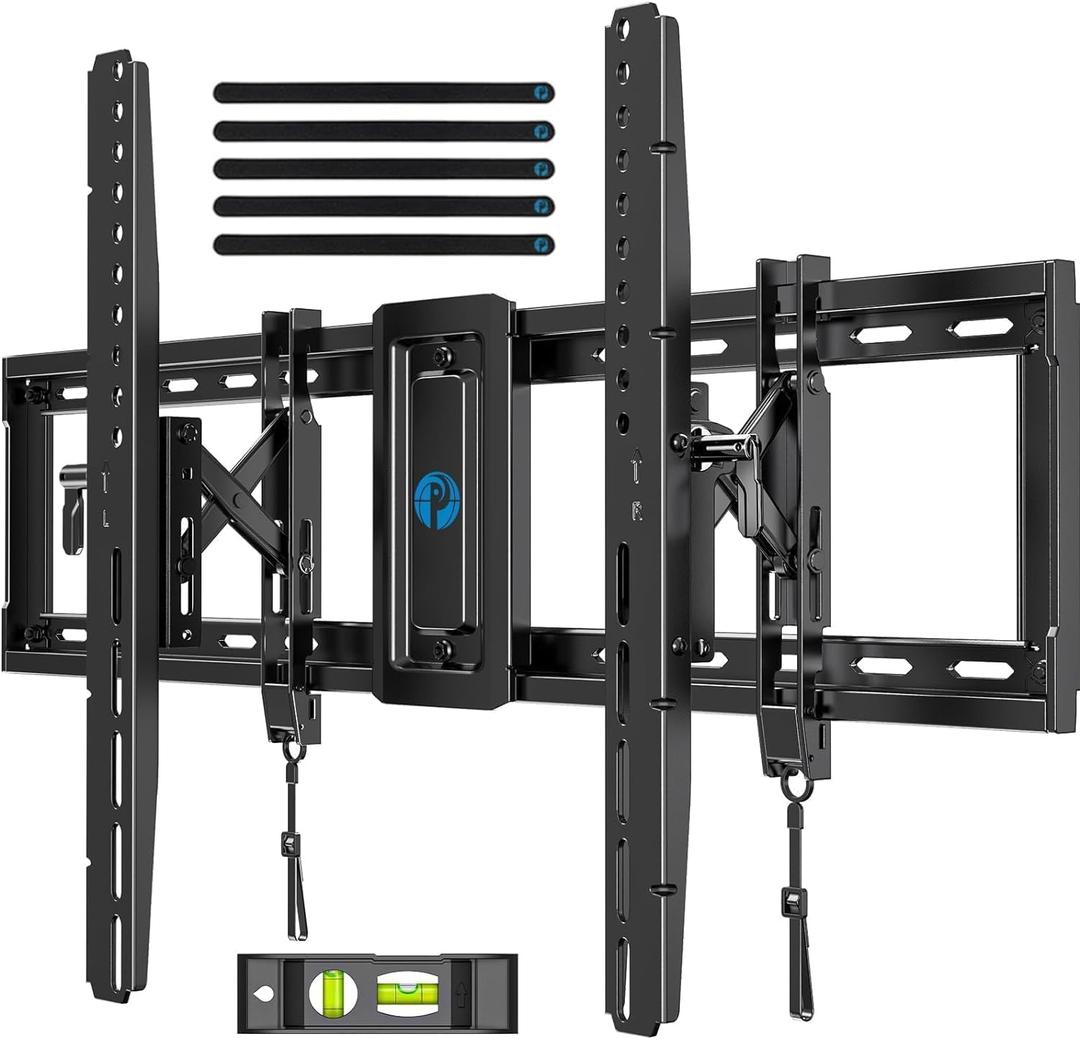 Pipishell UL Listed TV Wall Mount for 4290 inch TVs, Advanced Tilt TV Mount Bracket with 15 Full Tilt, 6-inch Arm Extension, Slide to Center, 16/18/24 Wood Studs, Max VESA 600x400mm up to 132 lbs