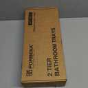 Forbena Black Bathroom Counter Organizer, Tiered Bathroom Organizer Countertop Tray, Corner Makeup Vanity Shelf Organizers and Storage for Men Perfume Skin Care Kitchen Sink Coffee Bar Station