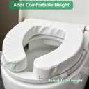 Toilet Seat Riser Cushion for Seniors, Raised Padded Bathroom Riser with Soft Foam, Portable Seat Elevator for Post Surgery Recovery, Hip & Knee Pain Relief, Arthritis Support & Low Toilets