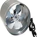 SunStream 10 Inch 1170 CFM Inline Booster Duct Fan Ventilation HVAC Exhaust Fan with Low Noise for Basements, Bathrooms, Kitchens and Workshops