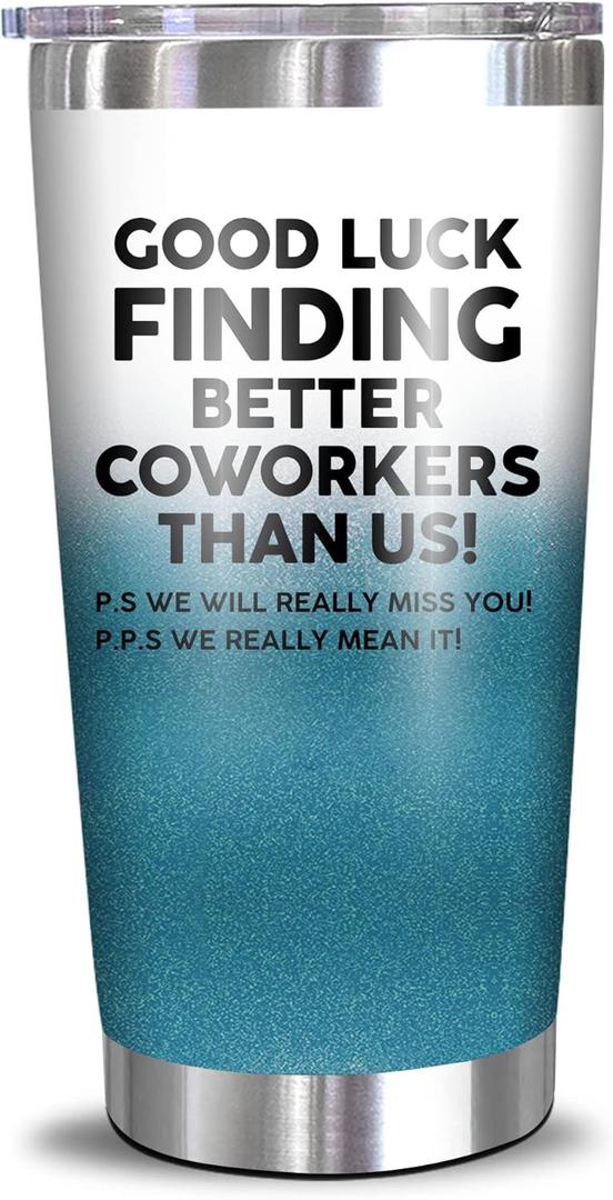 NewEleven Coworker Leaving Gifts - Farewell Gifts, Going Away Gift For Coworker - New Job, Goodbye, Good Luck Gift For Coworkers, Colleagues, Boss, Men, Women, Friends - 20 Oz Tumbler