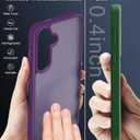 Case for Samsung Galaxy A55 5G Phone Case,Non-Fingerprint/Scratch Slim Shockproof A55 5G Case Translucent Matte Hard PC Back Soft TPU Border Hybrid Protective Drop Protection,Black