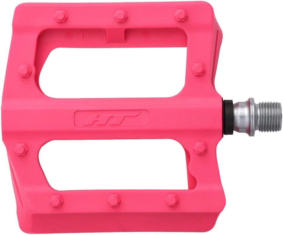 HT Components PA12 Pedals - Platform Aluminum 9/16 Neon Pink