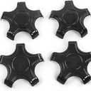ATAIRSOFT 4PCS Aero Wheels Cap Kits Hubcaps Cover Wheel Center Cap Kits Compatible for Tesla Model 3 Original 18 inch Rims Accessories (Gloss Black with White T Logo)