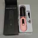 Cordless Hair Straightener Brush, Portable Straightening Brush for Women, Mini Negative Ion Hot Comb for Travel, 30Mins AutoOff, USB Rechargeable, Fast Heating 4 Temperature Settings (Pink)