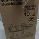 TAILI Shower Caddy Suction Cup 2 Pack with Hooks and Soap Holder, Heavy Duty Shower Organizer for Bathroom, No Drilling Silver Bathroom Suction Shelves