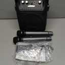 Karaoke Machine, Portable Bluetooth Speaker with 2 Wireless Microphones for Adults & Kids with Lights, Karaoke Microphone with PA System Supports USB/TF/FM/AUX for Home Party Home System Packages (Black)