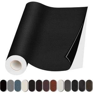 Leather Repair Patch, 35X79 Inch Self Adhesive Leather Repair, Large Vinyl Patch Tape for Couches, Furniture, Car Seats, Cabinets, Wall, Handbags Black, 35X79 Inch