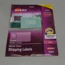 Avery Printable Shipping Labels with Sure Feed, 2" x 4", Matte Clear, 100 Blank Mailing Labels (15663)
