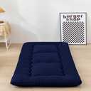 MAXYOYO Cot Japanese Floor Futon Mattress, Single Size Tatami Mat Sleeping Pad Foldable Roll Up Boys Girls Narrow Mattress